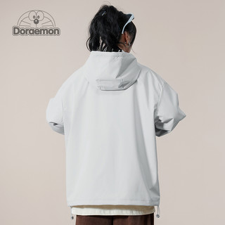 DORAEMON/哆啦A梦冲锋衣外套男女春秋季潮牌宽松连帽休闲夹克