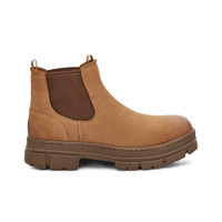UGG 男士切尔西短靴防水翻毛皮栗色1135313
