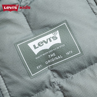 Levi's 李维斯童装男女童连帽羽绒服儿童保暖上衣 暗影绿 110/56