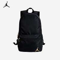 NIKE AIR JORDAN 耐克AJ双肩背包大书包电脑包金色LOGO大容量书包 正黑色 8/20(44x29x15cm)