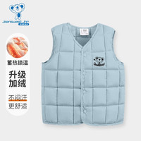 JEANSWEST 真维斯 儿童马甲羽绒棉保暖上衣 浅蓝 140
