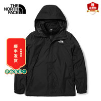 北面(The North Face)三合一冲锋衣男装2022秋冬夹克上衣运动户外舒适保暖防水外套 NY7/黑色 L