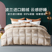 罗莱 家纺波兰进口95白鹅绒被秋冬保暖羽绒被双人床加厚被子被芯 【波兰进口95白鹅绒】尊 御臻享 1.8米床 220*250cm 子母被(适宜室内温度0-25℃)