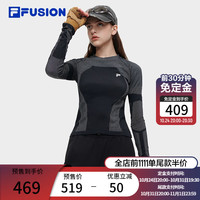 FILAFUSION斐乐潮牌女子针织长袖T恤衫