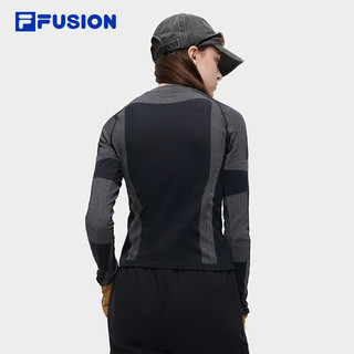 FILAFUSION斐乐潮牌女子针织长袖T恤衫