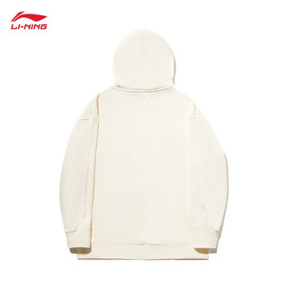 LI-NING 李宁 中国李宁 × 成龙功夫系列丨卫衣男子宽松连帽运动上衣 纸莎白-2 M