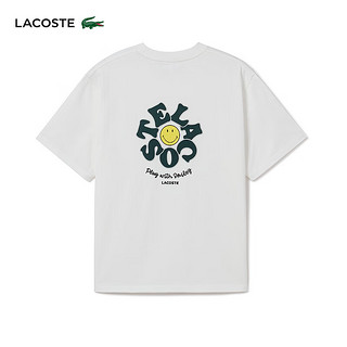 LACOSTE×SMILEY联名男女同款运动笑脸短袖T恤TH9231 70V/米白色 3/S/170