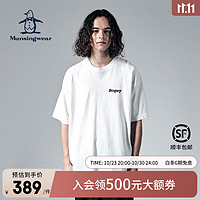 Munsingwear 万星威 高尔夫23春夏男女款新品圆领短袖纯棉T恤宽松舒适透气短袖 WH00 S