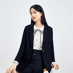 CHIU·SHUI 秋水伊人 通勤西装韩版修身设计感外套小个子西服女