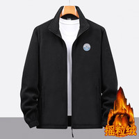 罗蒙（ROMON） 摇粒绒夹克男抓绒衣青少年外套男韩版修身秋冬立领加绒保暖衣服 黑色 2XL【图片 价格 品牌 报价】-京东