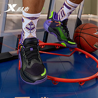 XTEP 特步 男子篮球鞋 黑/紫外光