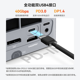 Beelink 零刻 SER7 迷你台式机 深空灰色（锐龙R7-7840HS、核芯显卡、16GB、1TB SSD）
