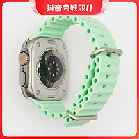 苹果手表海洋硅胶表带apple watch ultra表链夏天游泳iwatch S8带