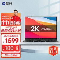 IPASON 攀升 SmartBook 13.5英寸2K屏 家用办公手提轻薄笔记本电脑（英特尔酷睿i3 8G 256G 金属机身）