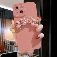 BEIMI 北米 苹果13手机壳iPhone 14 Pro防摔硅胶13promax创意可爱12pro网红女保护套 粉色糖果娃娃+贈钢化膜 苹果13