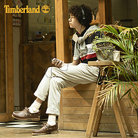 Timberland 官方男鞋船鞋户外牛皮手工缝制轻便偏大|30003