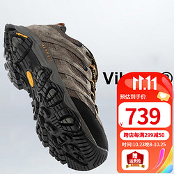 MERRELL 迈乐 徒步鞋男鞋 MOAB2户外低帮vibram防滑耐磨减震透气登山鞋J06011 J033347 棕黄 40