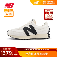 New Balance NB奥莱 男女鞋秋冬经典米黑配色全皮面休闲鞋327