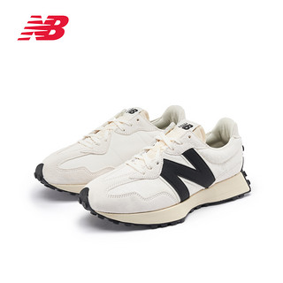 New Balance NB奥莱 男女鞋秋冬经典米黑配色全皮面休闲鞋327