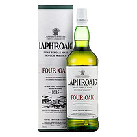 PLUS会员：LAPHROAIG 拉弗格 四桶 单一麦芽 苏格兰威士忌 1000mL 礼盒装