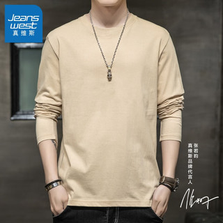 JEANSWEST 真维斯 春秋季纯棉长袖t恤打底衫