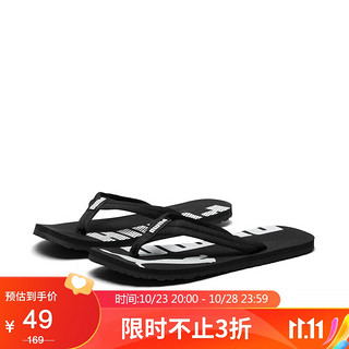 PUMA 彪马 男女同款 基础系列 拖凉鞋 360248-03黑色-白色 35.5UK3