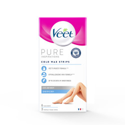 Veet 薇婷 蜜蜡热蜡脱毛腿毛手臂男女士专用蜡纸16片×1盒