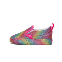 VANS 范斯 Slip-On V缤纷彩虹色舒适一脚蹬小童帆布鞋