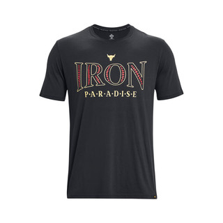 安德玛 UNDERARMOUR）秋冬Project Rock强森男子训练运动短袖T恤1379837 黑色001 L