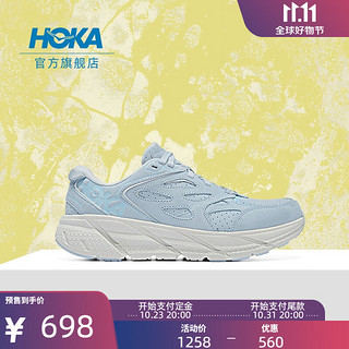 HOKA ONE ONE 男女鞋克利夫顿L公路跑步鞋Clifton L Suede减震 空气蓝 / 粉蓝色 37/230mm