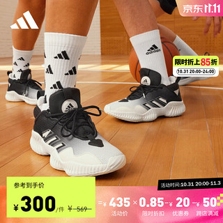 adidas 阿迪达斯 官方Court Vision 3男女团队款中帮实战篮球运动鞋 黑色/灰色 43(265mm)推荐选大半码