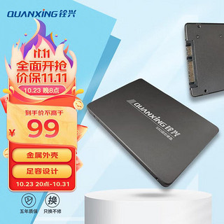 QUANXING 铨兴 256GB SSD固态硬盘 SATA3.0接口 读速高达500MB/s 台式机/笔记本通用 C201