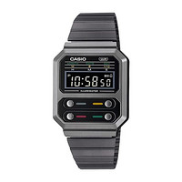 CASIO 卡西欧 男士复古小方块腕表 A100WEGG-1A