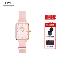 Daniel Wellington 2022春夏 时尚女士粉色贝母小方表20x26mm