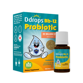 Ddrops 新生婴幼儿BB12益生菌滴剂儿童双歧动物杆菌益生菌DD小滴瓶 5ml 0岁以上