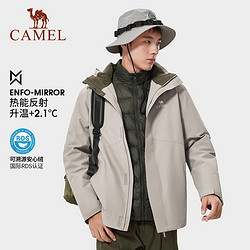 CAMEL 骆驼 羽绒服冲锋衣男女外套三合一加绒加厚防风进藏登山服