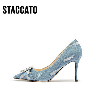 STACCATO 思加图 女士高跟鞋 C7886CQ3 牛仔蓝 33