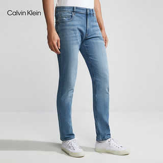 Calvin Klein【】Jeans23春秋男士简约贴片舒适微弹水洗合体牛仔裤J323074 1AA-牛仔蓝 32