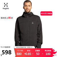 HAGLÖFS 火柴棍 HAGLOFS连帽外套男秋冬保暖605061-2AT 灰黑色