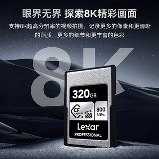 Lexar 雷克沙 SILVER系列 Professional Cfexpress存储卡 320GB（800MB/s）