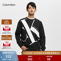 Calvin KleinJeans春秋男女纯棉圆领卫衣J318474 BEH-黑色 S  （110-130斤）