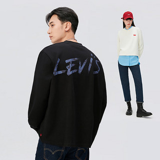 Levi's 【】李维斯同款圆领卫衣国潮虎纹印花休闲 黑色 M