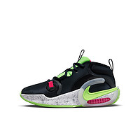 NIKE 耐克 Air Zoom Crossover 2 (GS) 大童篮球鞋 FB2689-400 暗蓝黑/白色/爆炸绿黄/热情粉 33.5