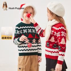 Hush Puppies 暇步士 宝宝圣诞印花针织衫