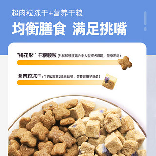 老年犬狗粮超肉粒冻干双拼粮300g高龄犬专用（牛肉蓝莓磷虾）