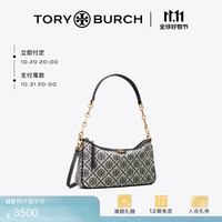 TORY BURCH T MONOGRAM小号提花拉链斜挎腋下包 85137 海军蓝 405
