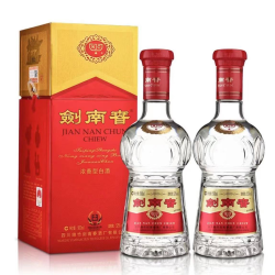剑南春 水晶剑 52度 浓香型白酒 500ml*2 两瓶装