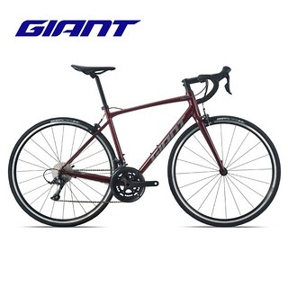 GIANT 捷安特 Contend 1铝合金18速运动健身成人变速弯把公路自行车 葡萄红色 700C×465MM S 建议165-175cm