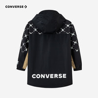 Converse 匡威童装男童梭织夹克/短款羽绒服儿童保暖套装 咖啡棕 110/52