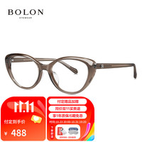 暴龙(BOLON)近视眼镜框23年猫眼板材光学镜架可配度数女BJ3187 B21-透暗茶 框+优可视防蓝光1.67(800度内)